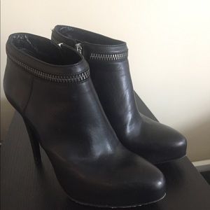 All Saints Karis Tronchetto ankle heeled booties